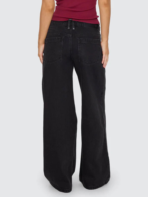 Thrills Hunter Low Rise Wide Jean - Aged Black