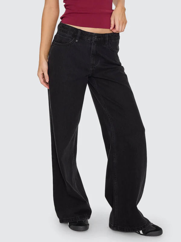 Thrills Hunter Low Rise Wide Jean - Aged Black