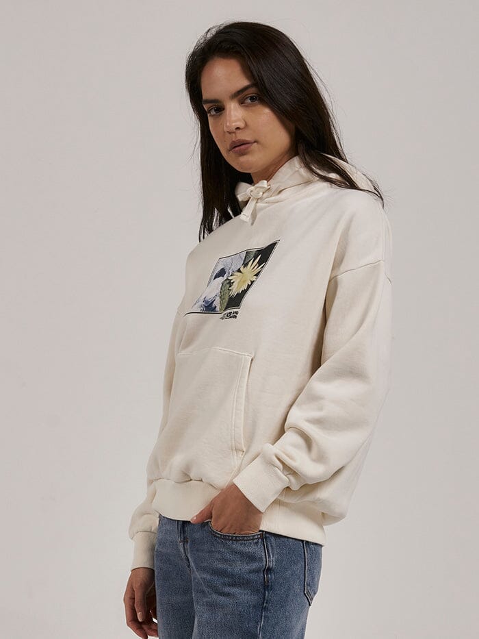 Thrills A and H Fleece Hood - Heirtage White