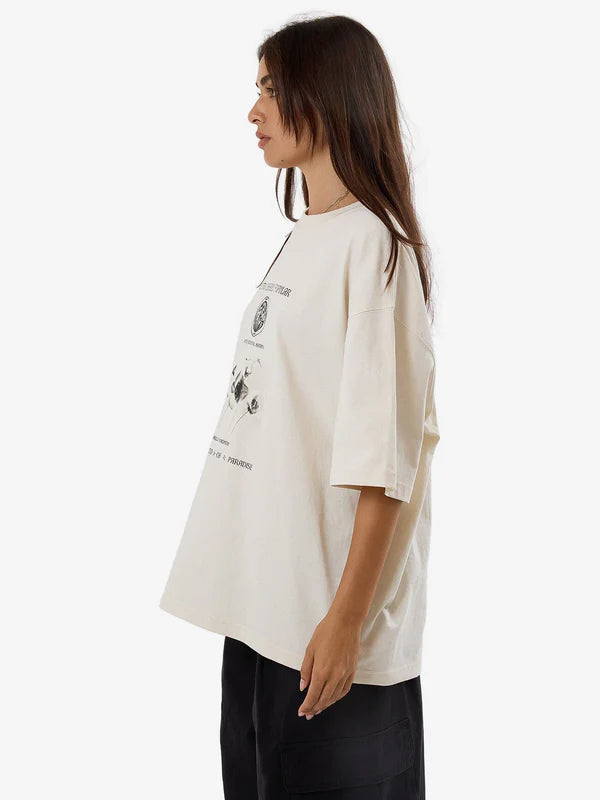 Thrills Deadly Posy Oversized Tee - Heritage White