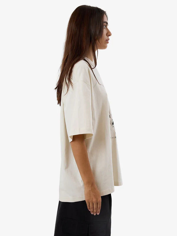 Thrills Deadly Posy Oversized Tee - Heritage White