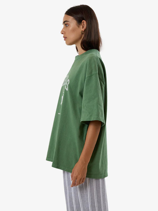Thrills Hard Knocks Oversized Tee- Elm Green