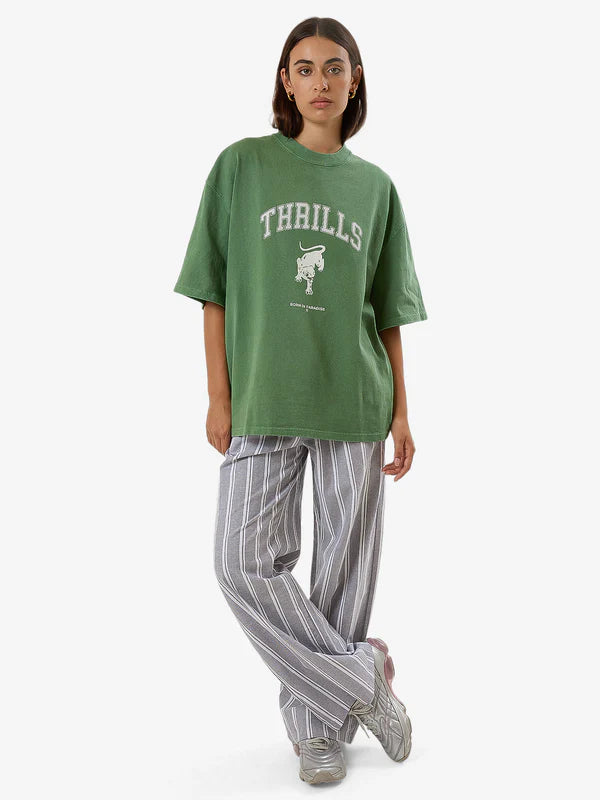 Thrills Hard Knocks Oversized Tee- Elm Green