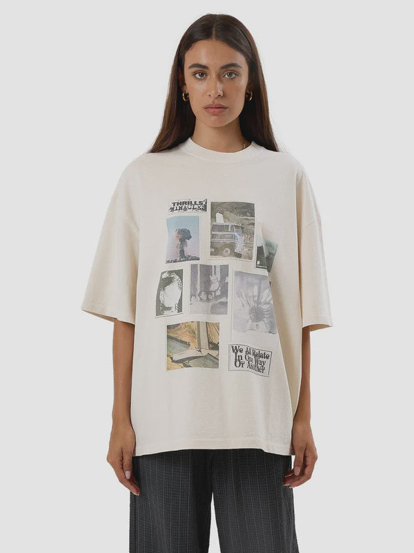 Thrills One Way Or Another Oversized Tee - Heritage Whitge