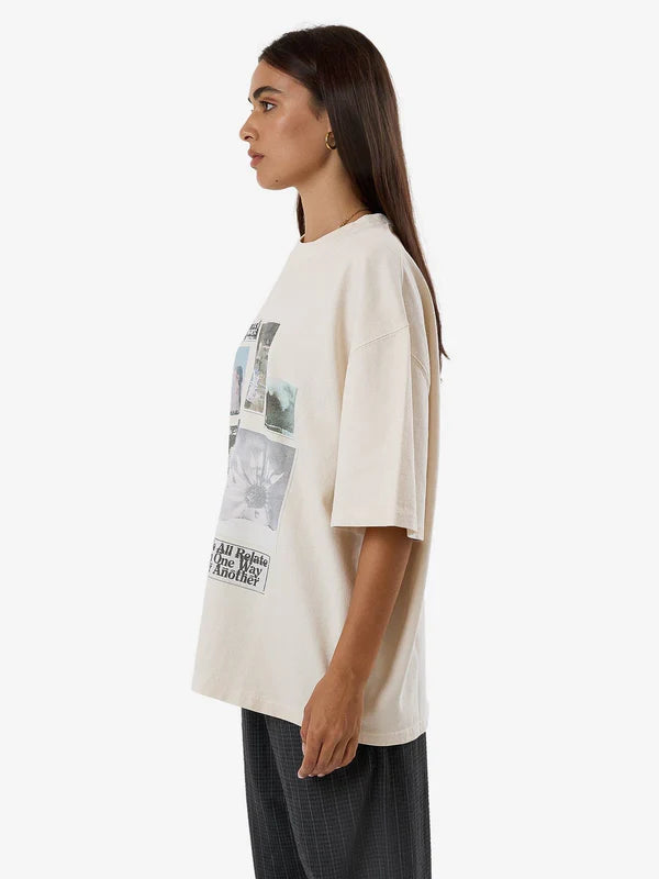 Thrills One Way Or Another Oversized Tee - Heritage Whitge