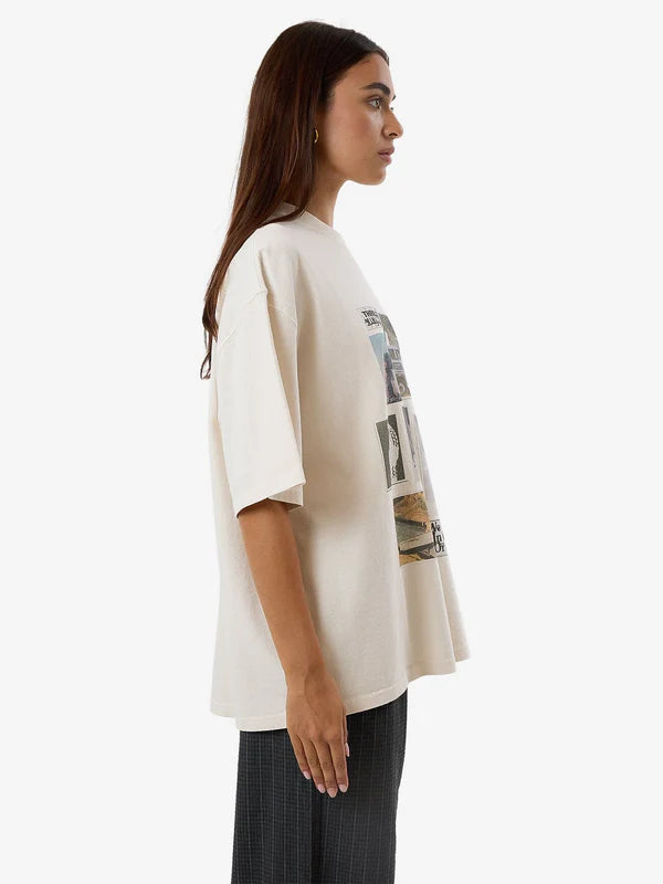 Thrills One Way Or Another Oversized Tee - Heritage Whitge