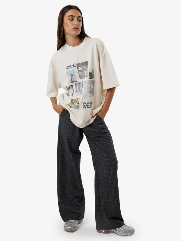 Thrills One Way Or Another Oversized Tee - Heritage Whitge