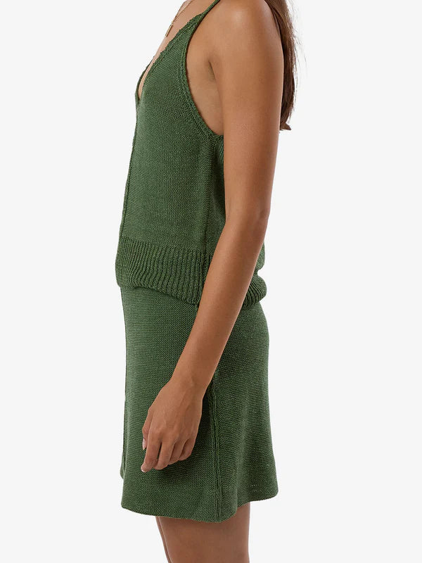 Thrills Jagger Knit Skirt- Elm Green