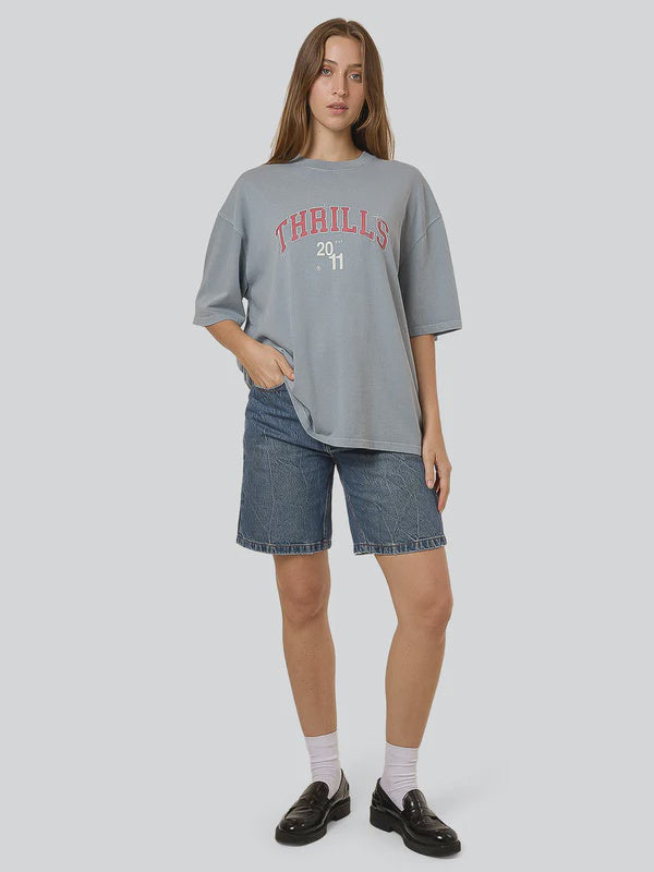 Thrills Stadium Oversized Tee - Smog