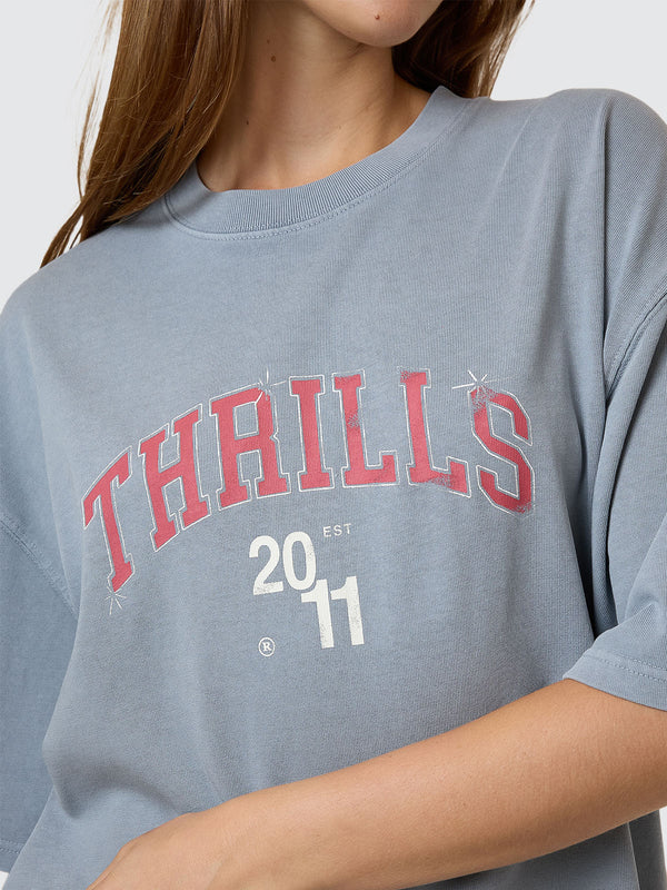 Thrills Stadium Oversized Tee - Smog