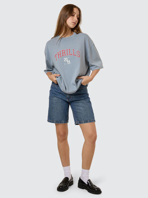 Thrills Stadium Oversized Tee - Smog