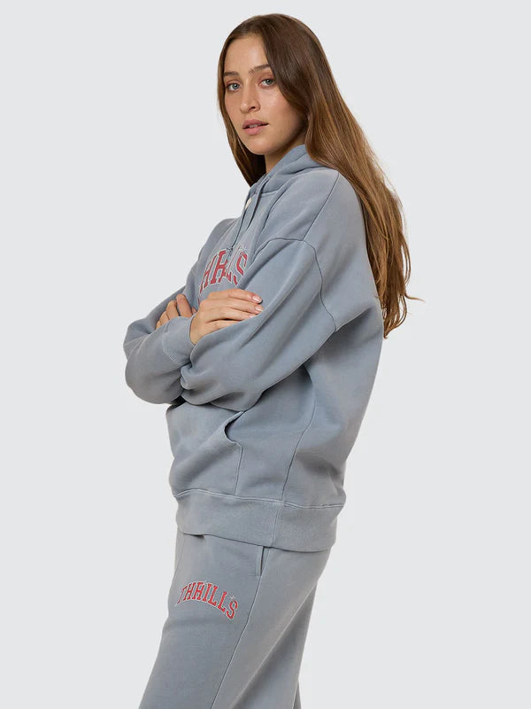 Thrills Stadium Fleece Hood - Smog