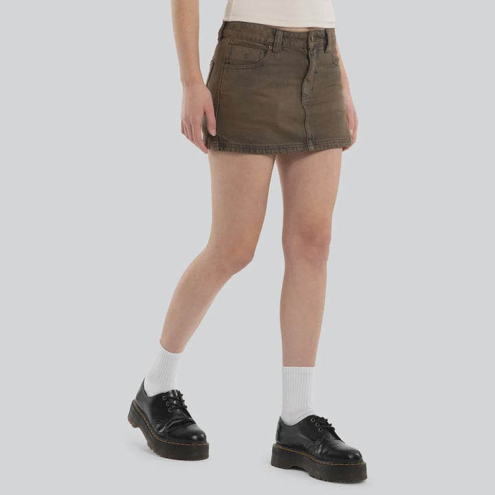 Thrills Ramona Mid Rise Micro Skirt - Smoked Tarmac