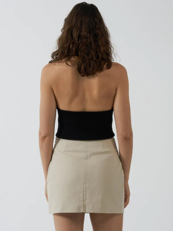 Thrills Kendall Knit Halter- Black