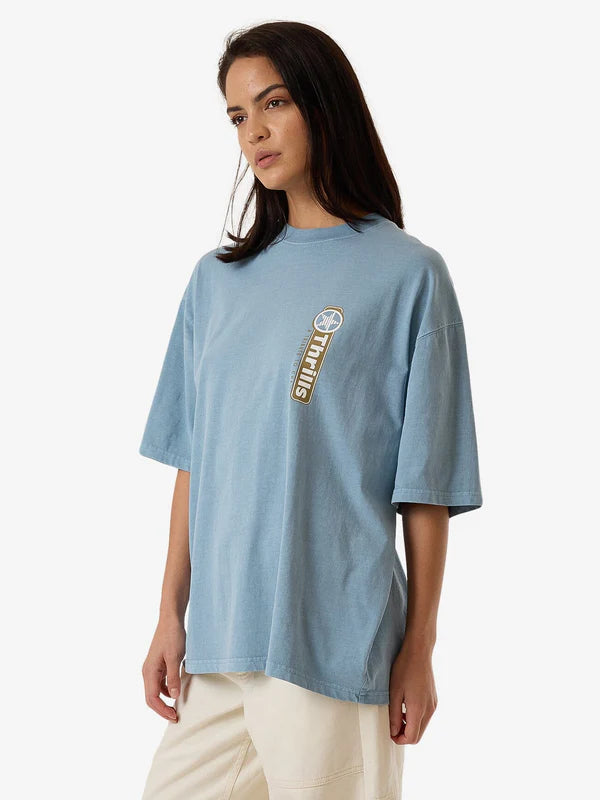 Thrills Gazed Oversized Tee - Stone Blue