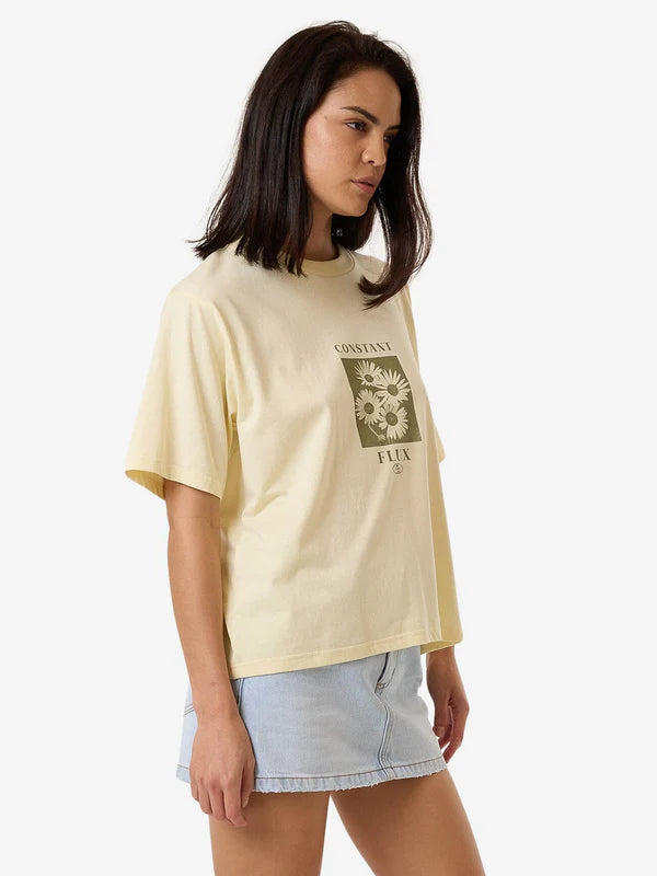 Thrills Halftone Daze Square Tee - Butter