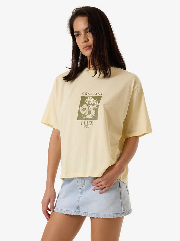 Thrills Halftone Daze Square Tee - Butter