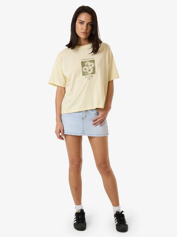 Thrills Halftone Daze Square Tee - Butter