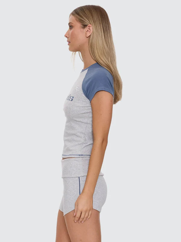 Thrills Intercept Raglan Club Tee - Snow Marle