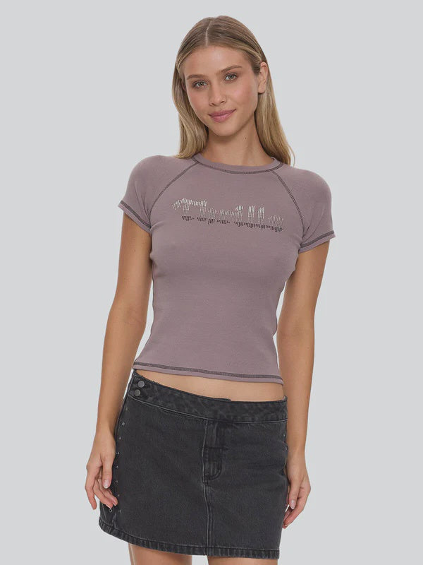 Thrills Glitch Studded Raglan Club Tee-Shroom