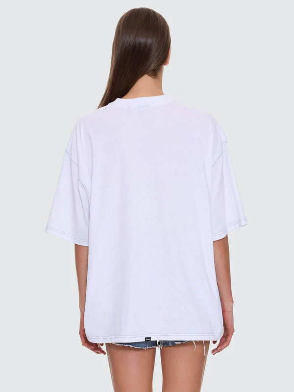 Thrills Track Record Oversized Tee - White