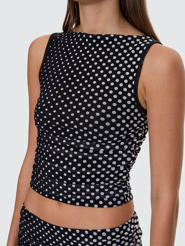 Thrills Disconnect Mesh Tank-Black