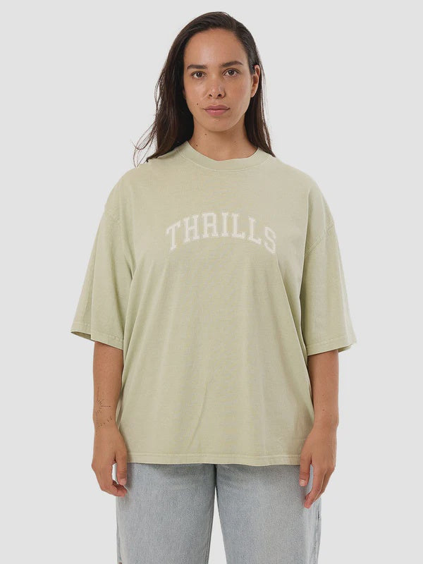 Thrills Line Up Oversized Tee - Mist Green