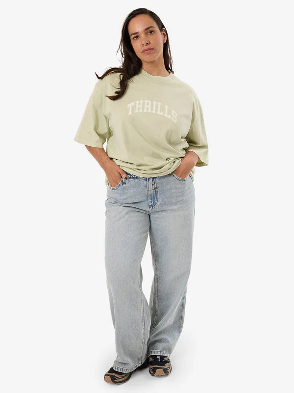 Thrills Line Up Oversized Tee - Mist Green