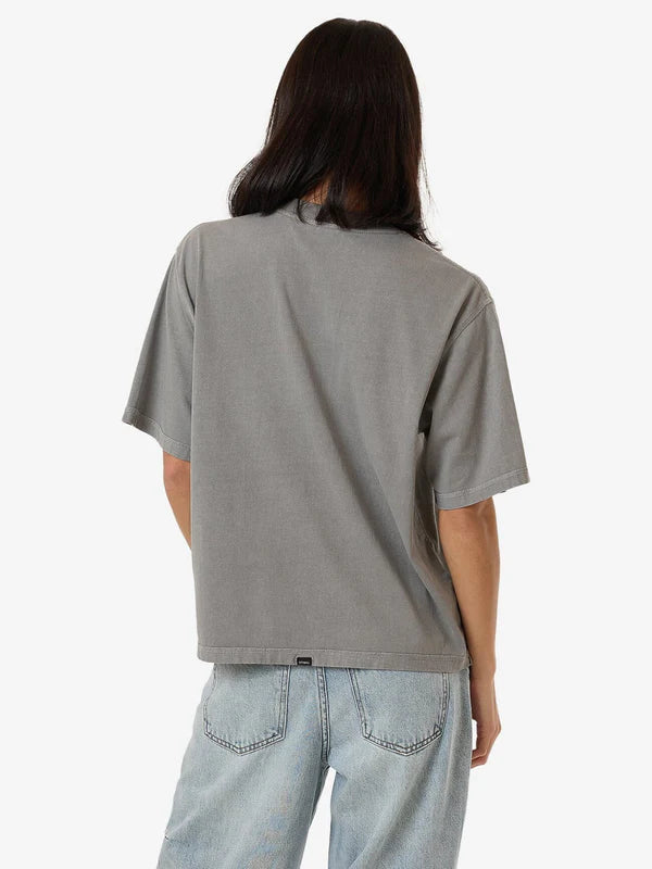 Thrills Stay Aware Square Tee - Washed Grey