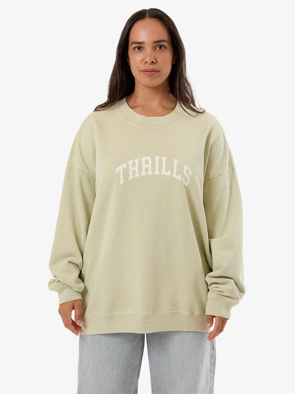 Thrills Line Up Cocoon Panel Crew - Mist Green