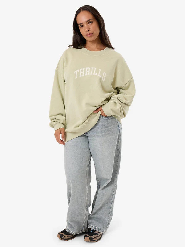 Thrills Line Up Cocoon Panel Crew - Mist Green