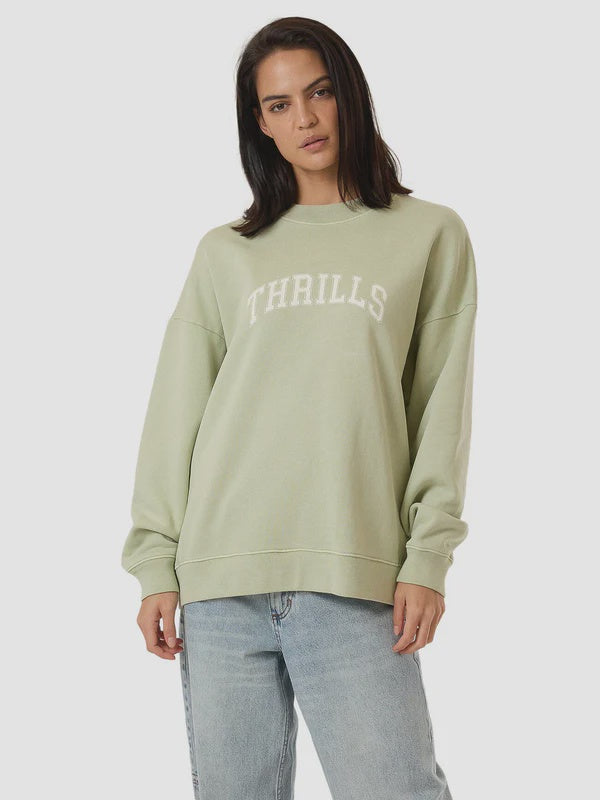 Thrills Line Up Cocoon Panel Crew - Mist Green