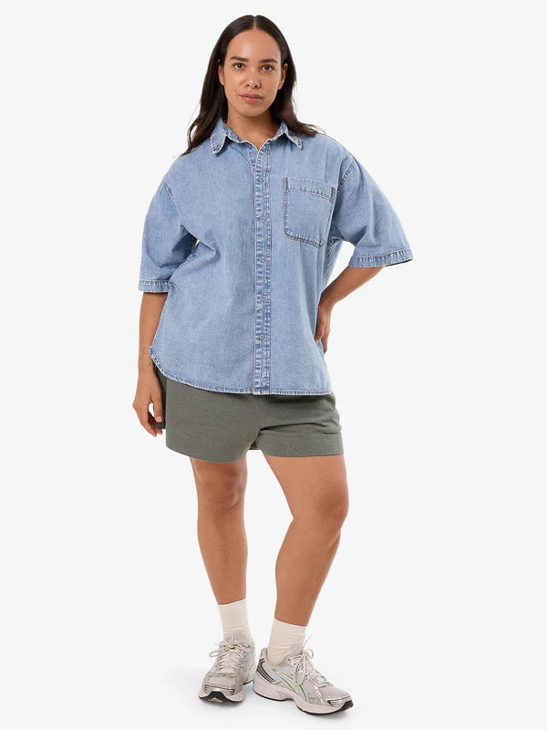 Thrills Darian Denim Shirt - Tempest Blue