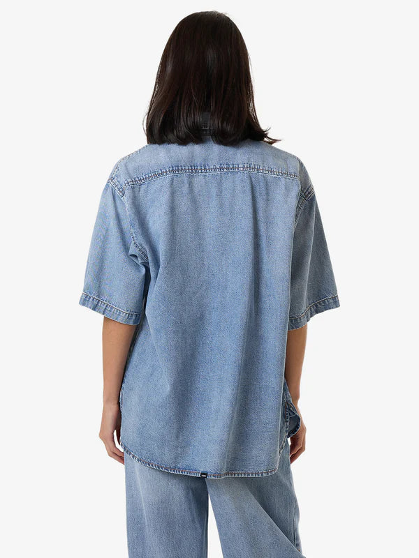 Thrills Darian Denim Shirt - Tempest Blue