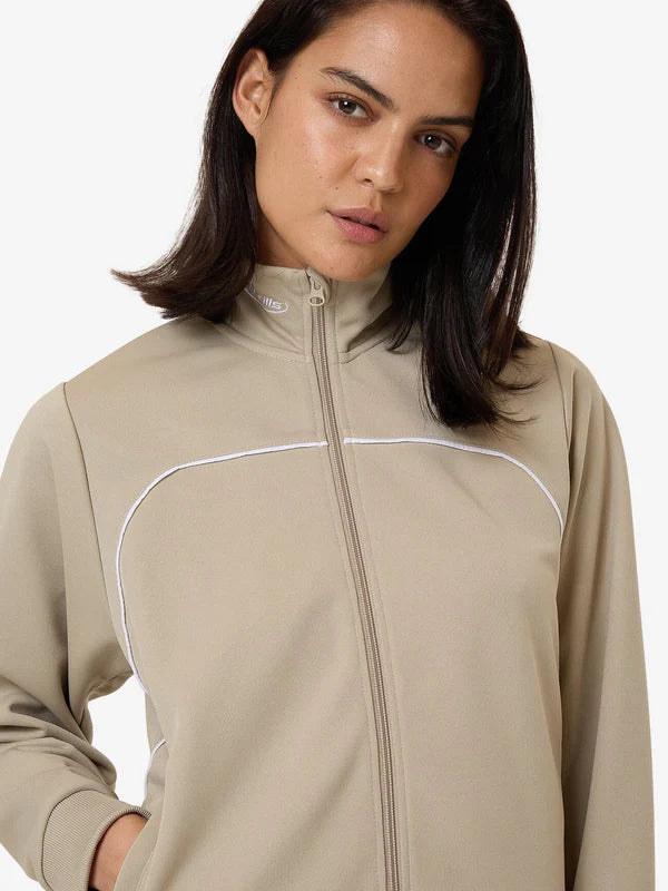 Thrills Arena Tricot Track Jacket - Stone