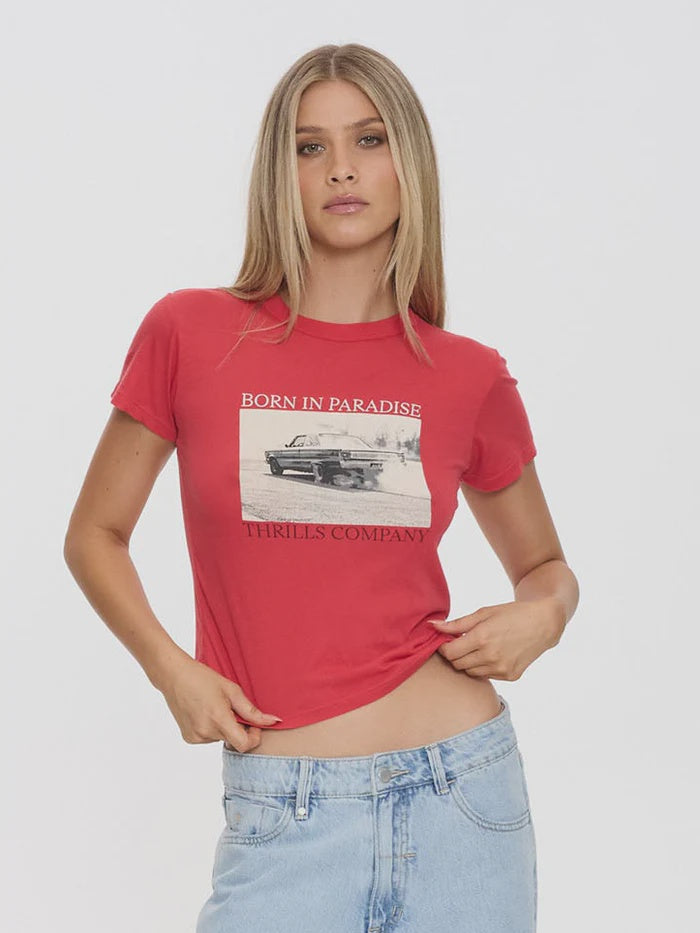 Thrills Metal And Dust Boy Tee-Flame Red