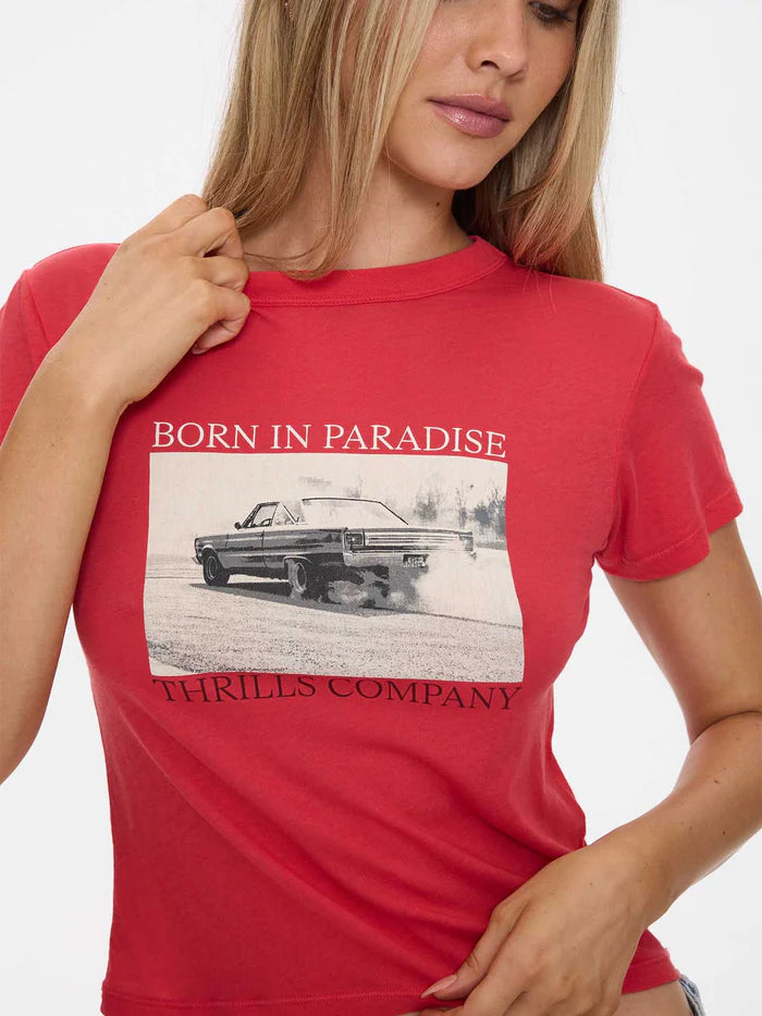 Thrills Metal And Dust Boy Tee-Flame Red