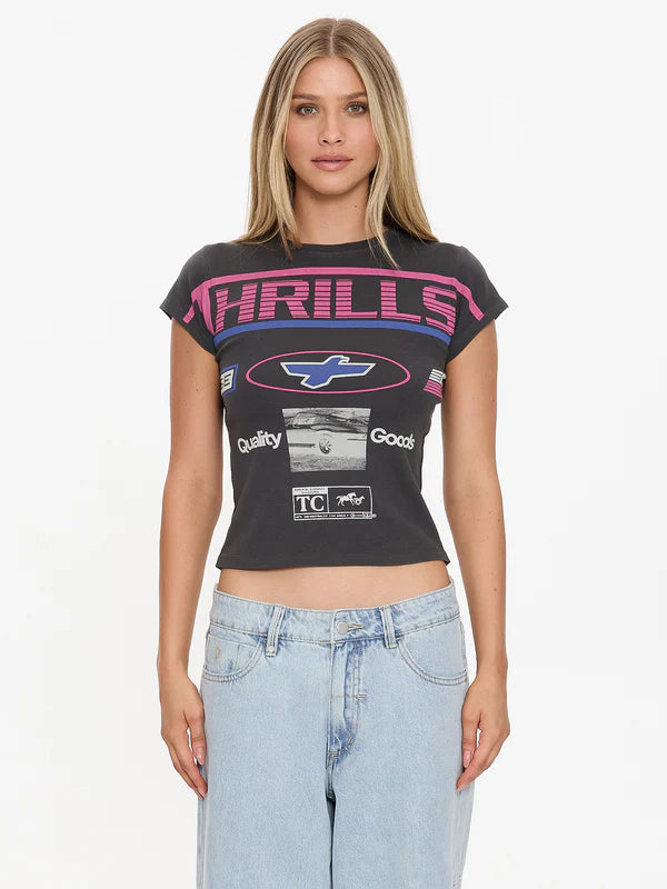 Thrills Speed Kills Club Tee-Merch Black