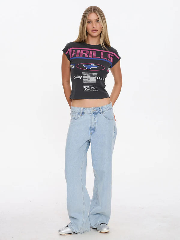 Thrills Speed Kills Club Tee-Merch Black