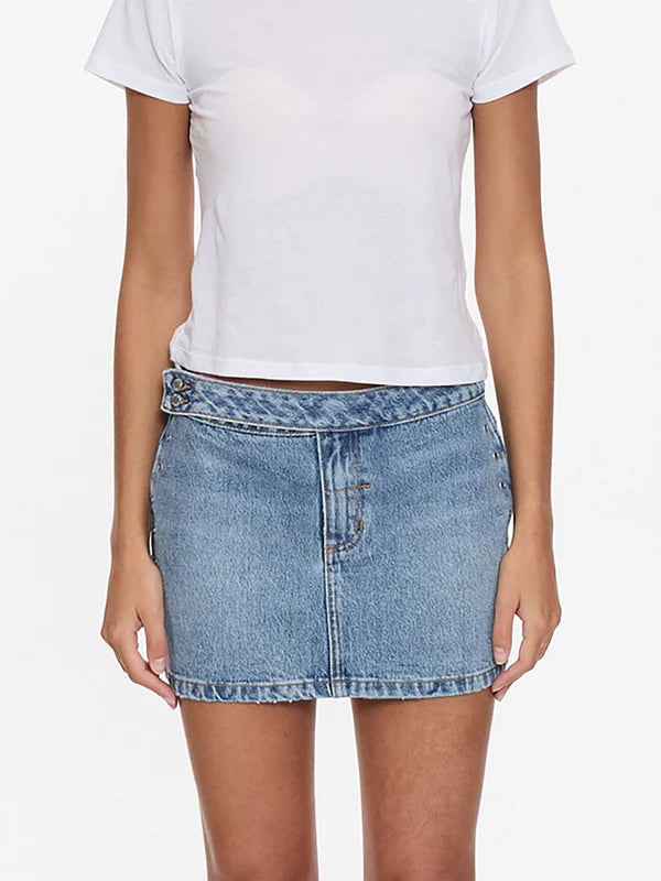 Thrills Tulli Studded Mini Skirt- Rustic Fade