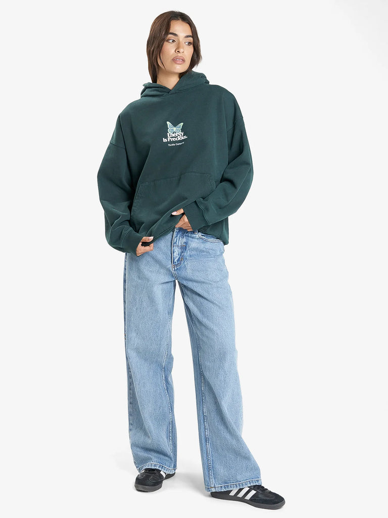 Thrills Energy Is Precious Cocoon Panel Hood- Dark Jade