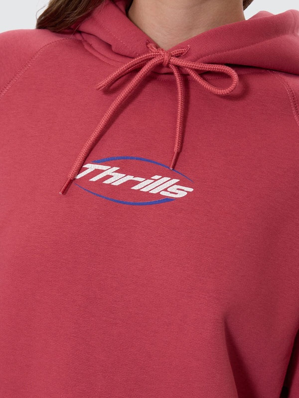 Thrills Fortune Favours Raglan Hood - Redwood