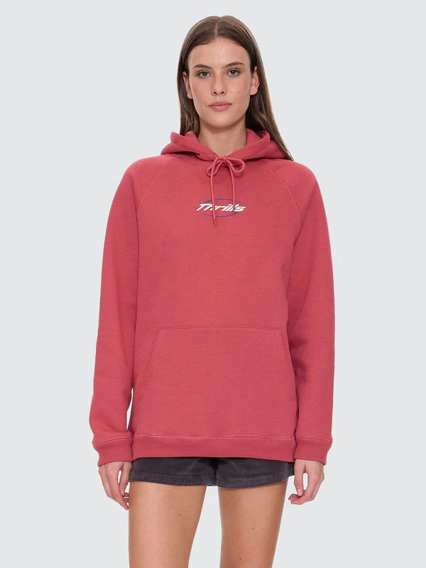 Thrills Fortune Favours Raglan Hood - Redwood
