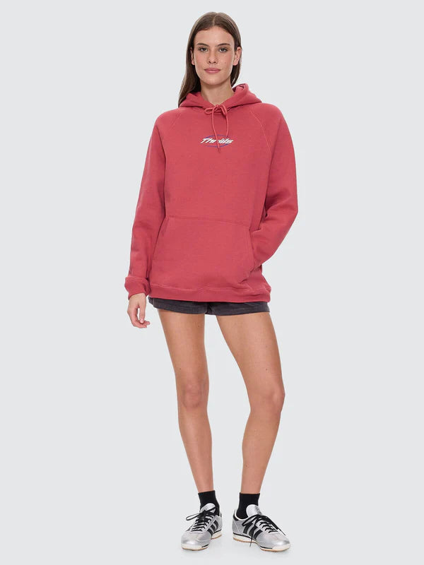 Thrills Fortune Favours Raglan Hood - Redwood