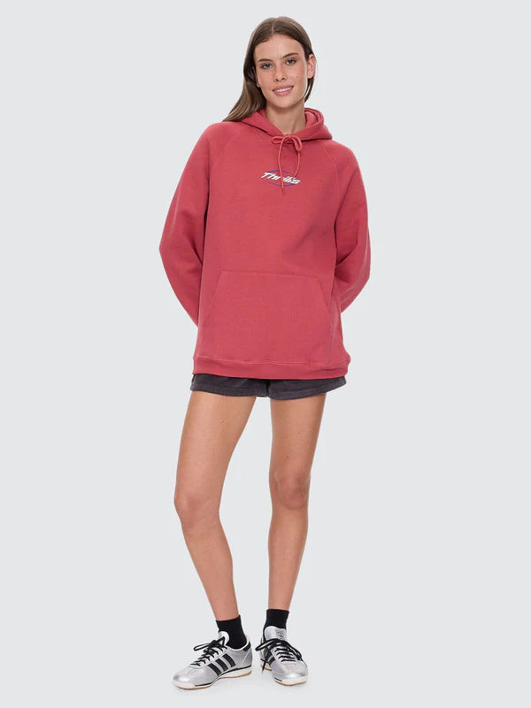 Thrills Fortune Favours Raglan Hood - Redwood