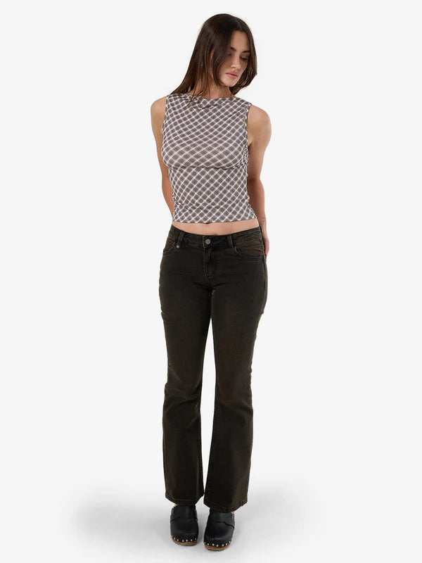 Thrills Adorned Check Tank - Java