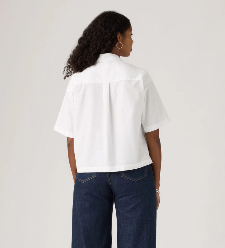 Levi's Harlie SS Cropped Shirt-Bright White