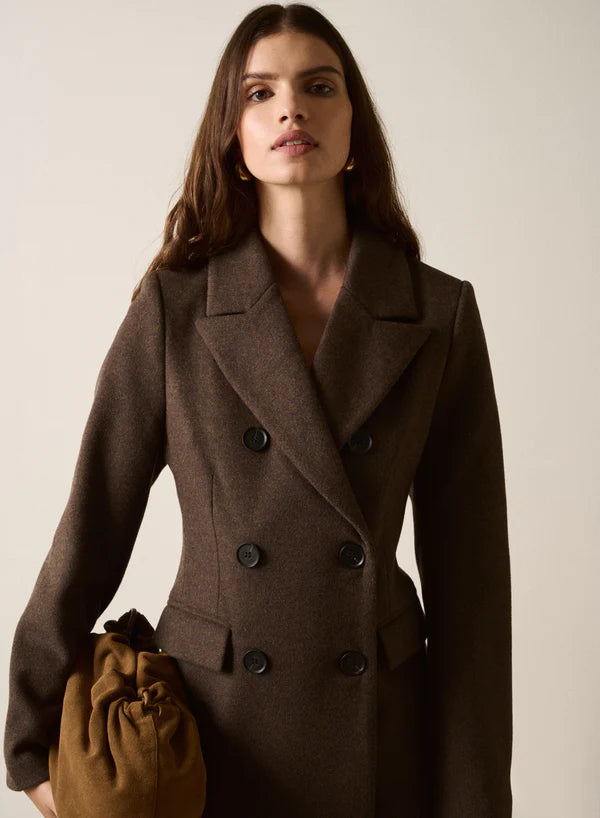 Esmaee Reference Tailored Coat - Espresso