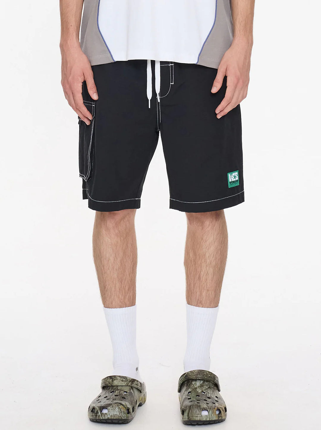 Worship Supplies Grand Prix Swim Short-Black