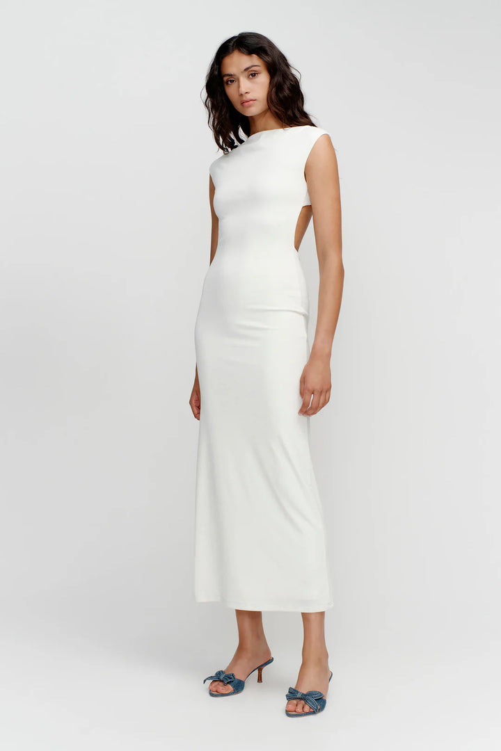 Ownley Zulu Midi Dress - Ivory
